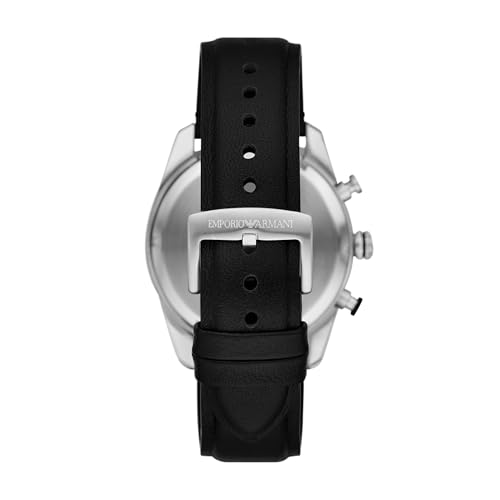 Image of Emporio Armani Men's Chronograph Watch with Stainless Steel or Leather Band; Dress Watch for Men