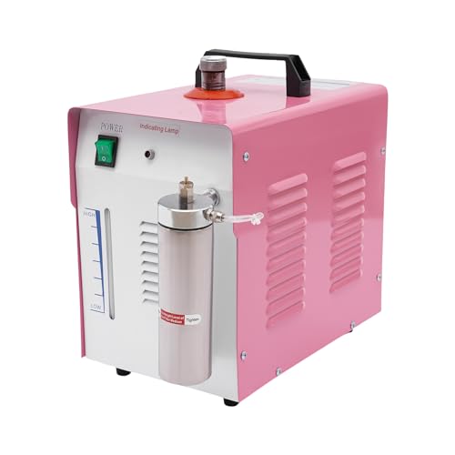 Portable Acrylic Flame Polisher Machine,1.6L/0.42gal Oxygen Hydrogen Water Welder Oxygen Hydrogen Generator Torch Polisher AC 110V 200W,Pink(HG60A) -  KOUGER