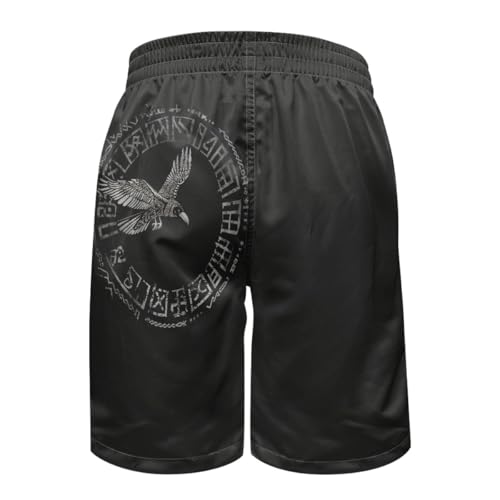 GLUDEAR Men's 3D Print Casual Classic Drawstring Loose Trunks Boardshort Shorts4