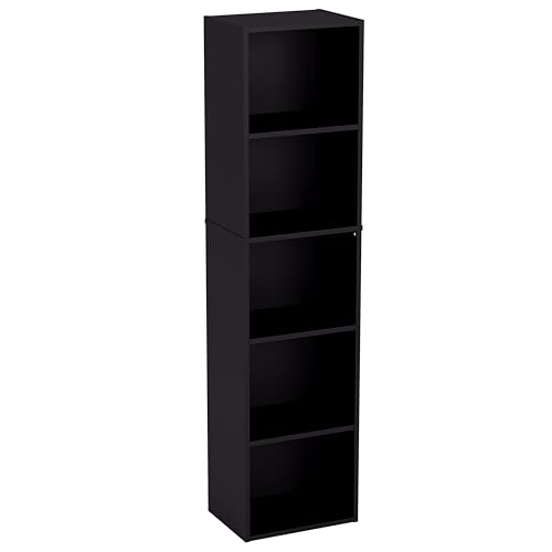 Vida Designs Estantería Oxford Cube, Madera, Black, 5 Niveles