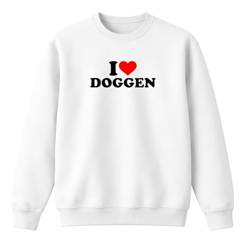 Sweat I Love Dogen blanc XL idéal pour la promenade de votre chien