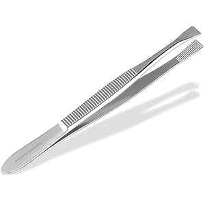 Zupfpinzette Pinzette aus Solingen Made in Germany Augenbrauenpinzette für die Gesichtspflege zum Zupfen von Augenbrauen, Barthaaren oder kleinen Härchen für Damen und Herren (Gerade)