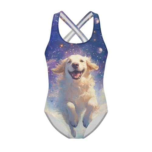 Image of One Piece Swimsuit Girls Cross-Back Bathing Suit 5-14Y Kids Swimwear Cute Swimsuits Sleeveless Bathing Suits