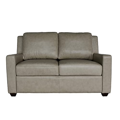 Gray Wyatt Loveseat in Top Grain Leather