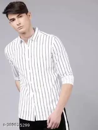 Image of Men's Cotton Casual Shirt, Brown, Full Sleeves, Regular Fit