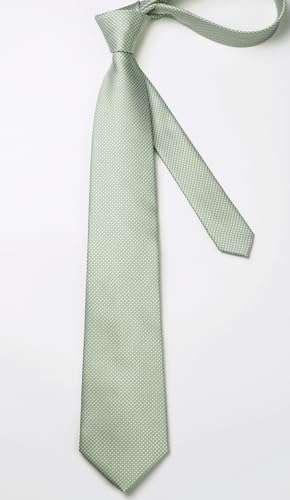 Image of HISDERN Mens Ties Solid Color Tie and Pocket Square Set Classic Woven Formal Neckties & Handkerchief Wedding Party