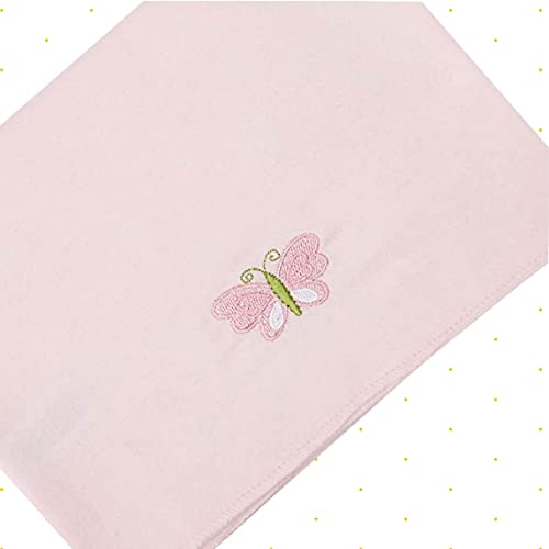 Spasilk Receiving Baby Blanket, 100% Cotton Flannel Blanket, Pack of 4, Pink