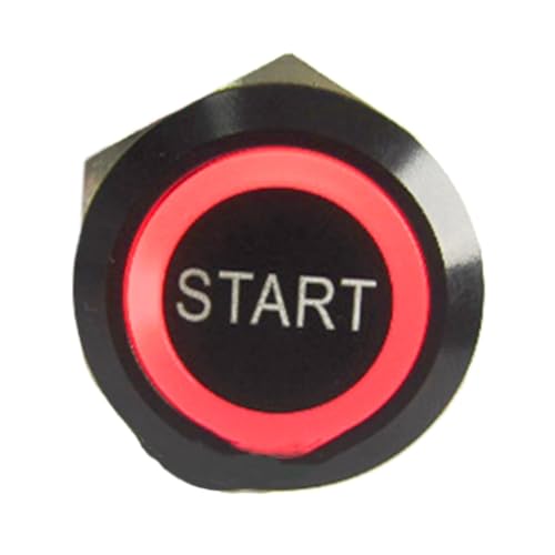 Bouton poussoir 22mm START noir et rouge pour tableau de commande d'atelier