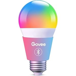 Govee LED Light Bulb Dimmable, Music Sync Color Changing, A19 7W 60W Equivalent, No Hub Required Multicolor Bluetooth Light Bulbs with App Control for Party Home (Don’t Support WiFi/Alexa)