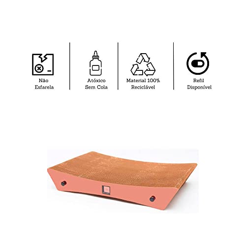 Gatomoderno Arranhador para Gatos de Papelão Kraft, Cama para Gatos, Brinquedo para Gatos, Modelo Br