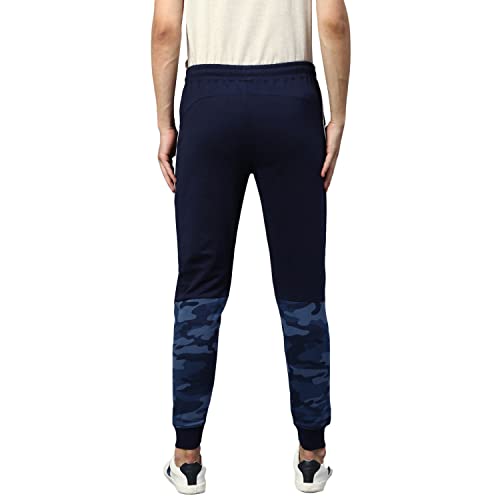 Image of Hubberholme Men's Cotton Slim Fit Camouflage Joggers - Athleisure Track Pant with Drawstring Elastic Waistband for Jogging, Gym, Sports & Dailywear