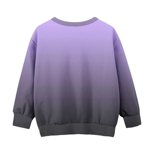 Crewneck Sweatshirts for Girls Long Sleeve Shirts with Pocket Gradient Cute Pullover Teen Sweaters Winter Clothes3