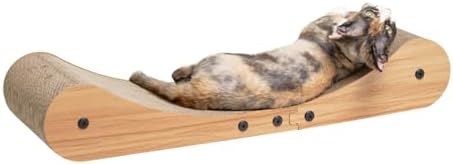 Nekosan Cat Scratcher Cardboard Bed, 27.5″ Extra Large Cat Scratch Sofa Bed, Cat Scratcher Lounge Bed for Indoor Cats, 27.5 x 10 Inches Cat Couch Bed – Scratching Board