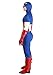 Jazwares Men's Premium Marvel Captain America Costume - Classic Cap Red White & Blue Suit with Cowl, Gloves, and Boot Covers Large