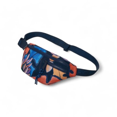 Pochete Farmete Floral, Bolsa de Cintura com Zíper Duplo