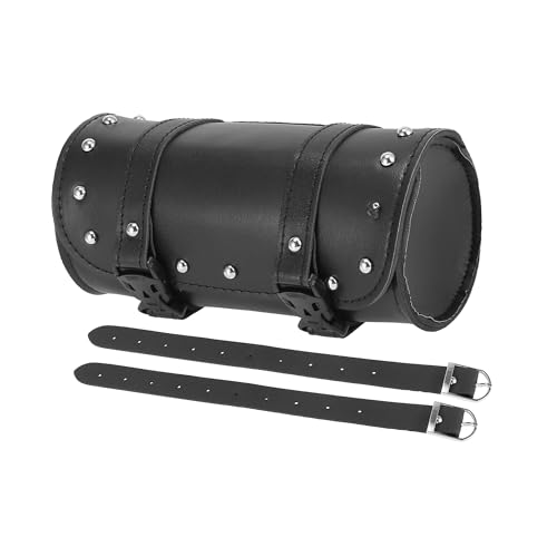 Bolsa para Manubrio de Motocicleta Universal Impermeable Piel Sintética Negra miniatura 1
