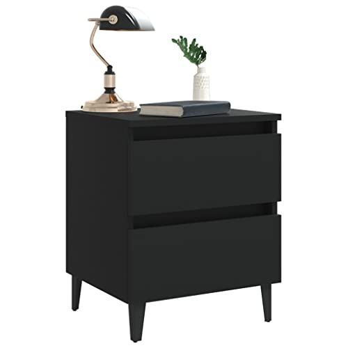 Furniture-sets-Bed Cabinet Black 40x35x50 cm Engineered Wood