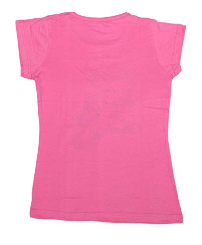 Image of indi weaves Girls Pure Cotton Chest Printed Half Sleeves Round Neck T-Shirts (Pack of 4)