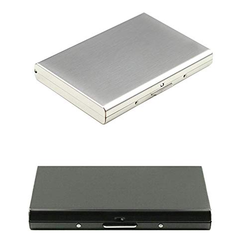 DaKuan Edelstahl Kreditkarten-Halter 2 Packungen RFID-Blockierung Kreditkarten-Schutz Hülle für Männer und Frauen, Vordertasche Metall Geldbörse für Karten