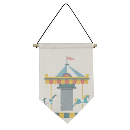 Carrousel de parc tableau en toile pour chambre d'enfant poétique