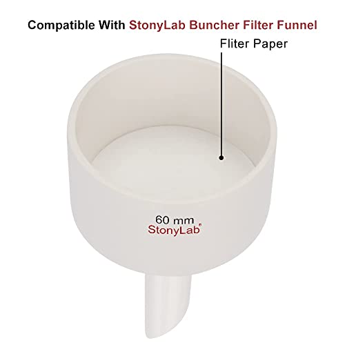 Image of stonylab Qualitative Filter Paper, 3-Box 56 mm Diameter Fast Speed Cellulose Filter Paper with 25 Micron Particle Retention Filtration Speed, Set of 3 x 100 Pcs