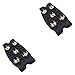 Aymzbd Ice Traction Cleats Snow Spikes Grips for Women Men Ice Gripper with 5 Steel for Walking Outdoor Camping Equipment, Black
