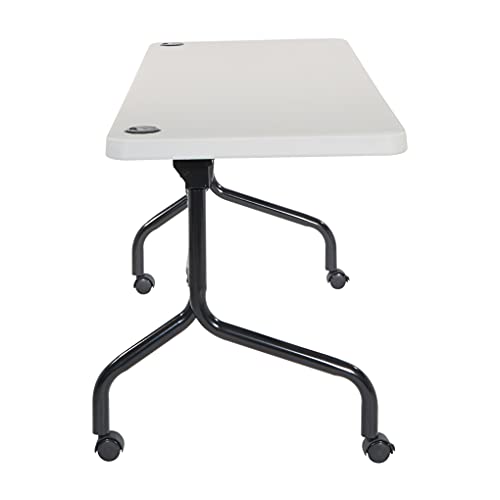 Office-Star-Tavolo-da-allenamento-multiuso-con-rotelle-di-bloccaggio-per-uso-domestico-o-ufficio-metalloplasticaresina-grigio-chiaro-15-cm