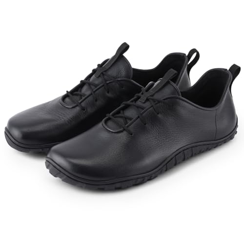 Image of BAER SuperStride Formal Shoes for Men Genuine Leather Barefoot Footwear Wide Toe Box Office Wear Helps Reduce Foot Discomfort & Toe Compression with Premium Comfortable Oxford Footwear Design