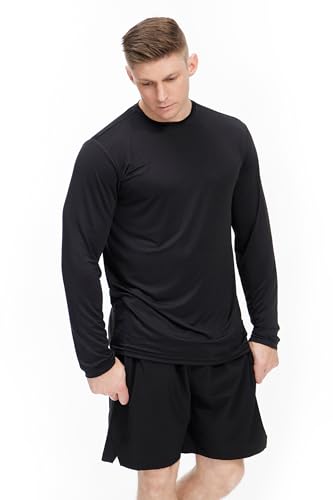 4 Pack Long Sleeve Shirts for Men Quick-Drying Moisture Wicking T-Shirt for Fishing Hiking Workout2