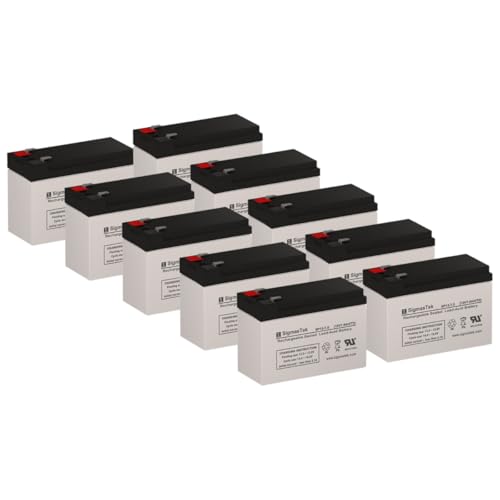 SigmasTek SP12-7.5HR - 12V 7.5AH F2 SLA Battery - Replaces: UB1270-F2, UB1280-F2 (D5779), APC CURK2, SC420, SUVS420, SU420NET, SU360SX, CP36U52, CP24U12D, CPS550SL, CPS500SL, 650SL (10 Pack)