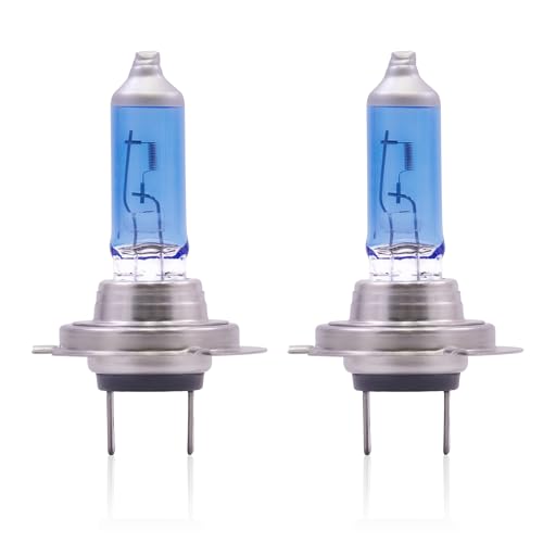 Sinoparcel H7 Halogen High or Low Beam Headlight, Fog Light Bulb 3800K, 150% More Brightness Replacement for Standard 55W Bulb, Pack of 2