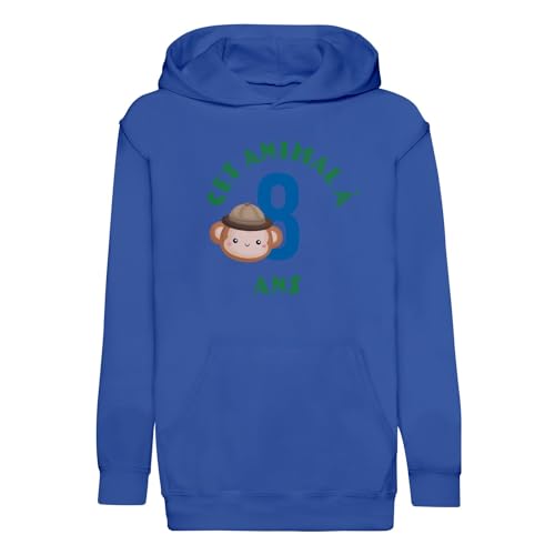 Cadeau anniversaire 8 ans avec ce sweat à capuche enfant safari