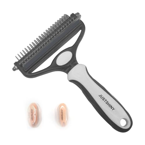 JUSTSHINY Pet Grooming Set – 1 Brush + 2 Toothbrushes