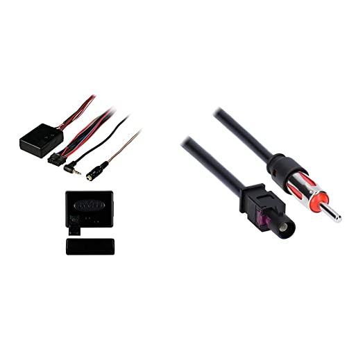 Image of Axxess AXSWC Steering Wheel Control Interface & Metra 40-EU10 Antenna to Radio Adapter Cable for Select 2002-Up BMW /Volkswagen Vehicles,Black