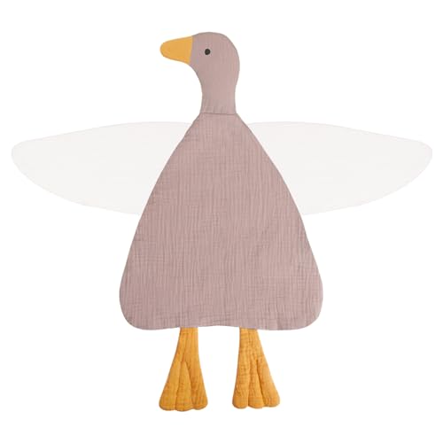 Image of Wimist Baby Toys Lovey Blanket Soft Duck Toys for Newborn Essentials 0-6 Months, Sensory Stuffed Animal Security Blanket for Boys and Girls (Duck-Vintage Taupe)
