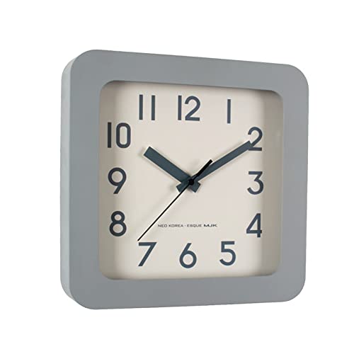 Reloj de escritorio clásico retro para sala de estar, mesa dormitorio, reloj silencioso de 9 pulgadas, funciona con pilas, gris Cover