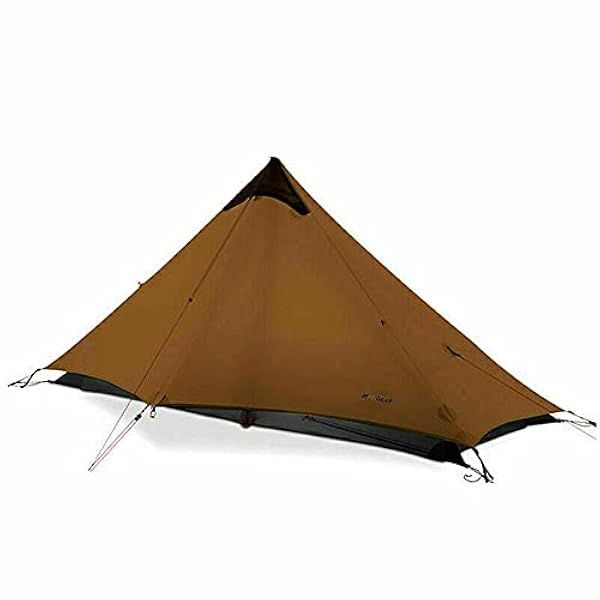 Ultralichte tent voor 1 persoon, camping, wild door een wandelschuur in de open lucht (1 persoon, kaki)