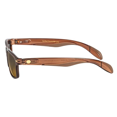 Eagle Eyes Casey Polarized Sunglasses - Rectangle Frame with Gradient Lens - Clear Brown3