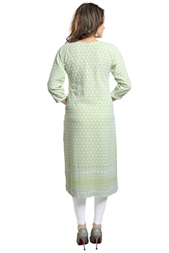 Image of DREAM & DZIRE Chikankari Kurti for Women of Cotton in Plus Size & Small Size.