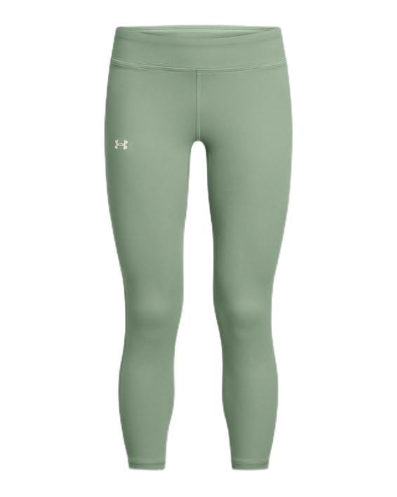 Under Armour Girls Motion Solid Crop Leggings, (348) Silica Green / / Hydro Green, X-Small