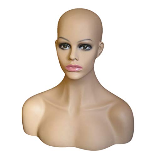 Cikuso 1 PC Femelle Réaliste Corps Mannequin Tête Bijoux Et Chapeau Affichage Moule Stand Torse Perruque