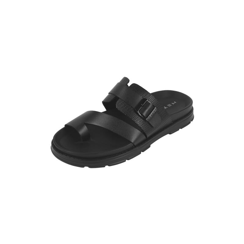 metro Men Leather Thong Slipper | Chappal | Open Sandal-picture-54
