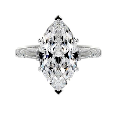 2-6 CT Marquise Cut 3 Stone Moissanite Ring Diamond Engagement Rings for Women Wedding Bridal Set Vintage Antique Anniversary Promise Gift for Her