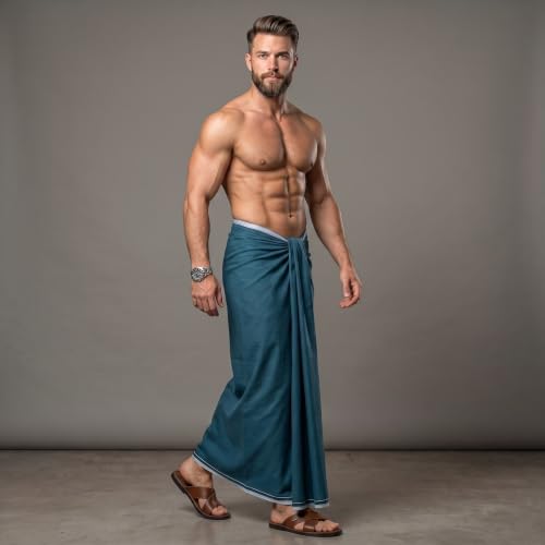 Image of Men's Cotton Lungi | Soft Breathable Wrap Around Lungi | Comfortable Daily & Home Wear for Men