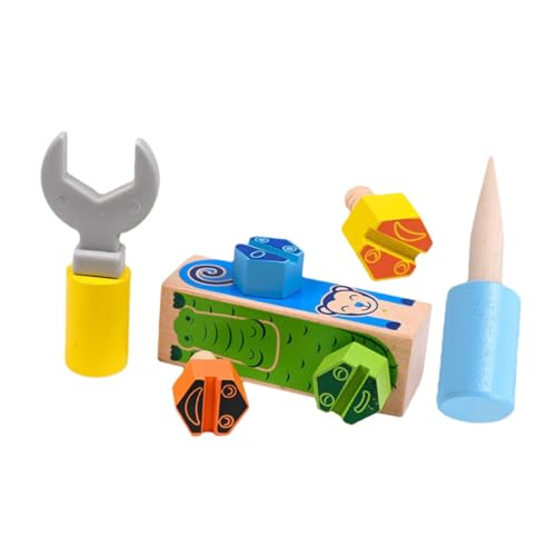 ifundom Boys and Girls Toys 1 Set Wooden Animal Toys Screw Perfect for Early Education Creativity