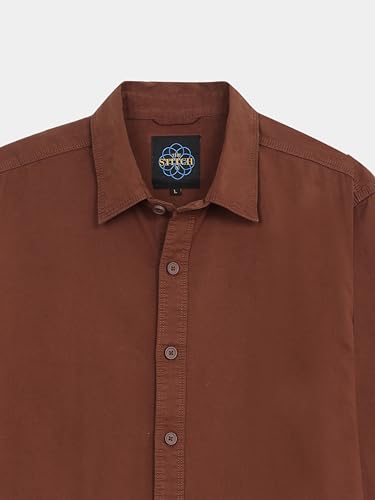 Image of StitchX Men's Full Sleeve Core Essentials Twill Over-Dyed Shirt XS-2XL
