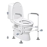 Höhenverstellbare Aufstehhilfe Toilette, Rutschfeste WC Aufstehhilfe für Senioren, Max. Belastbar 150kg