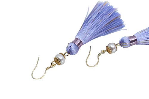 Audrey Style Sleep Set Halloween Party Tuxedo Sleep shirt Silk Blue Eye Mask, Lavender Tassel Earrings4