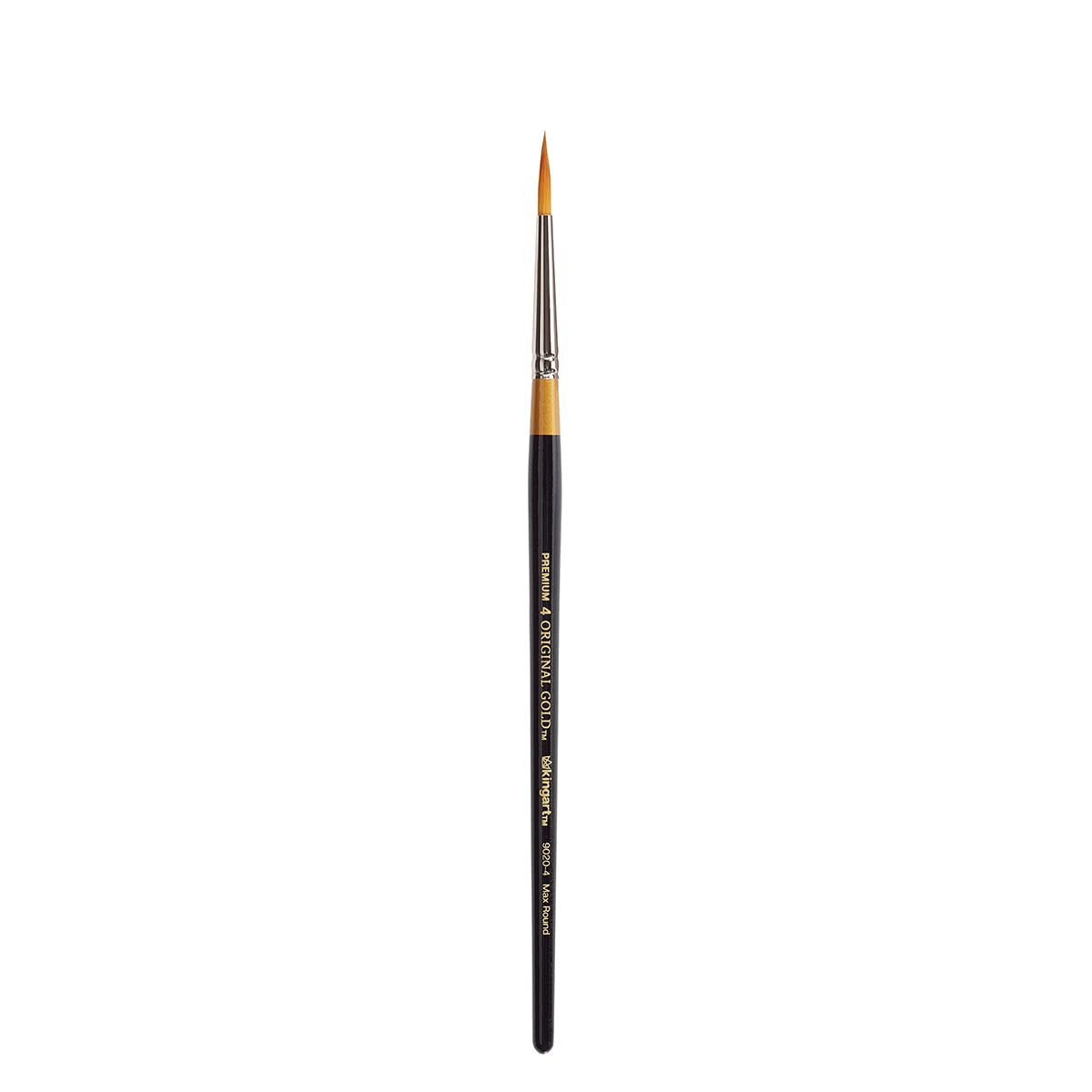 Premium Original Gold 9020-4 Ultra Round Series Artist Brush, Golden Taklon Synthetic Hair, Short Handle, for Acrylic, Watercolor, Oil and Gouache Painting, Size 4