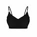 Women Sports Bras Adjustable Spaghetti Strap Bralettes Fashion V Neck Wireless Padded Yoga Bras Workout Basic Cami Top Black